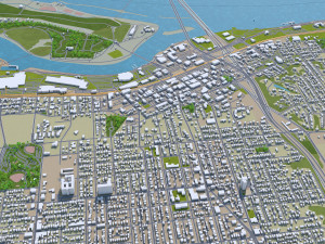 moline city illinois usa 20km Modèle 3D