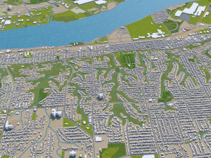 moline city illinois usa 20km Modèle 3D