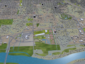 moline city illinois usa 20km Modèle 3D