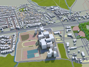 morro bay city california usa 15km 3D Model