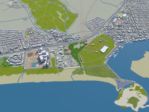 morro bay city california usa 15km Modelo 3D