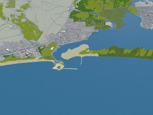 morro bay city california usa 15km Modelo 3D