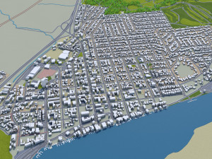 morro bay city california usa 15km Modelo 3D