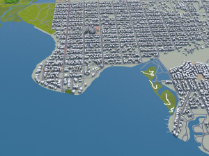 morro bay city california usa 15km Modelo 3D