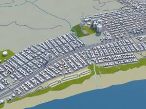 morro bay city california usa 15km Modelo 3D