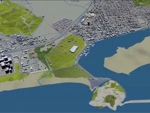 morro bay city california usa 15km 3D Model