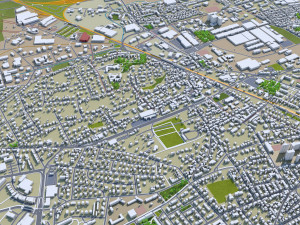 mulhouse city france 20km Modèle 3D