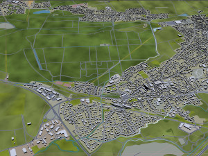mulhouse city france 20km Modèle 3D