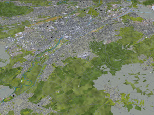 mulhouse city france 20km Modèle 3D