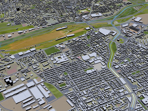 mulhouse city france 20km Modèle 3D