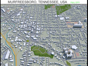 murfreesboro city tennessee usa 30km 3D Model