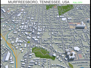 murfreesboro city tennessee usa 30km 3D Модель