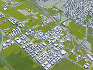 murrieta city california usa 20km 3D Model