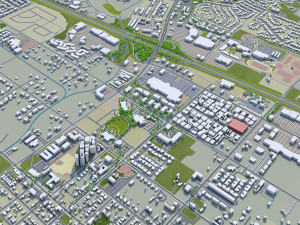 murrieta city california usa 20km 3D Model