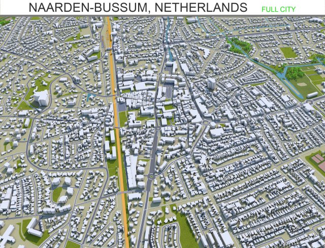 naarden bussum city netherlands 20km 3D Model .c4d .max .obj .3ds .fbx .stl .blend 