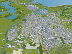 naarden bussum city netherlands 20km 3D Model