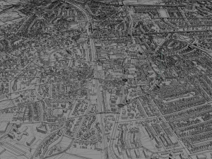 naarden bussum city netherlands 20km 3D Model