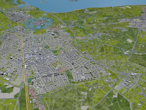 naarden bussum city netherlands 20km 3D Model
