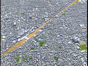 nagano city japan 40km Modèle 3D