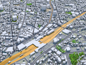 nagano city japan 40km Modèle 3D