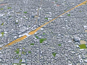 nagano city japan 40km Modèle 3D