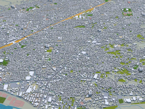 nagano city japan 40km Modèle 3D