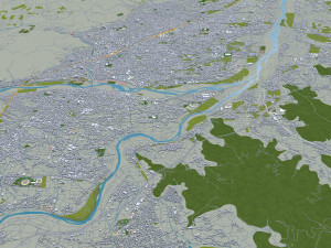 nagano city japan 40km Modèle 3D