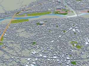 nagano city japan 40km Modèle 3D
