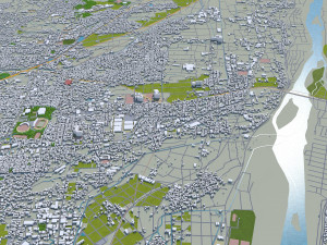 nagano city japan 40km Modèle 3D