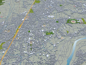 nagano city japan 40km Modèle 3D