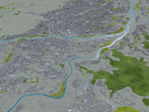 nagano city japan 40km Modèle 3D