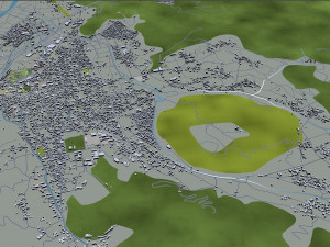 nagano city japan 40km Modèle 3D