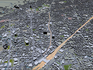 nagano city japan 40km Modèle 3D