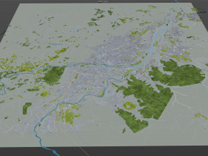 nagano city japan 40km Modèle 3D