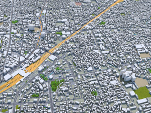 nagano city japan 40km Modèle 3D