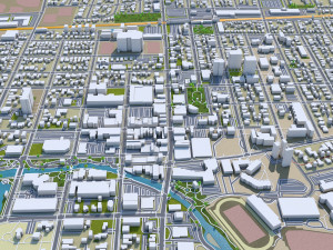 naperville city illinois usa 30km 3D Model