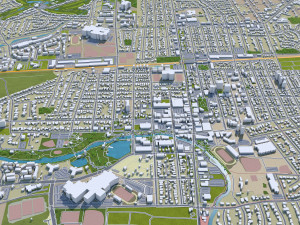 naperville city illinois usa 30km 3D Model