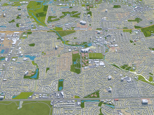 naperville city illinois usa 30km 3D Model