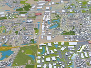 naperville city illinois usa 30km 3D Model
