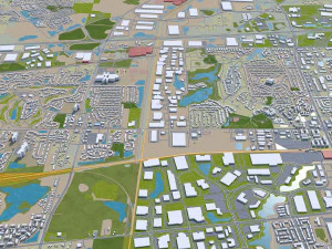 naperville city illinois usa 30km 3D Model