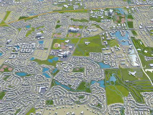 naperville city illinois usa 30km 3D Model
