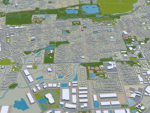 naperville city illinois usa 30km 3D Model