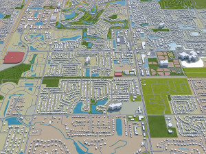 naperville city illinois usa 30km 3D Model