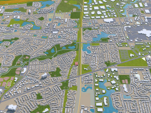 naperville city illinois usa 30km 3D Model