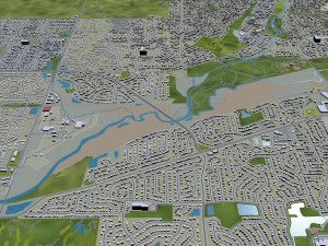 naperville city illinois usa 30km 3D Model
