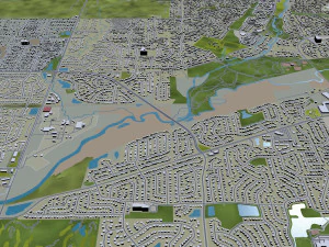 naperville city illinois usa 30km 3D Model