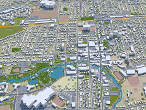 naperville city illinois usa 30km 3D Model
