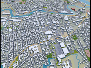nashua city new hampshire usa 20km 3D Model
