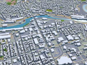 nashua city new hampshire usa 20km 3D Model