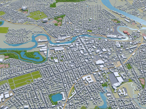 nashua city new hampshire usa 20km 3D Model